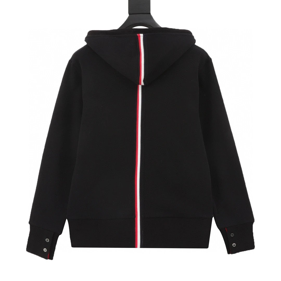 Back woven zipper jacket