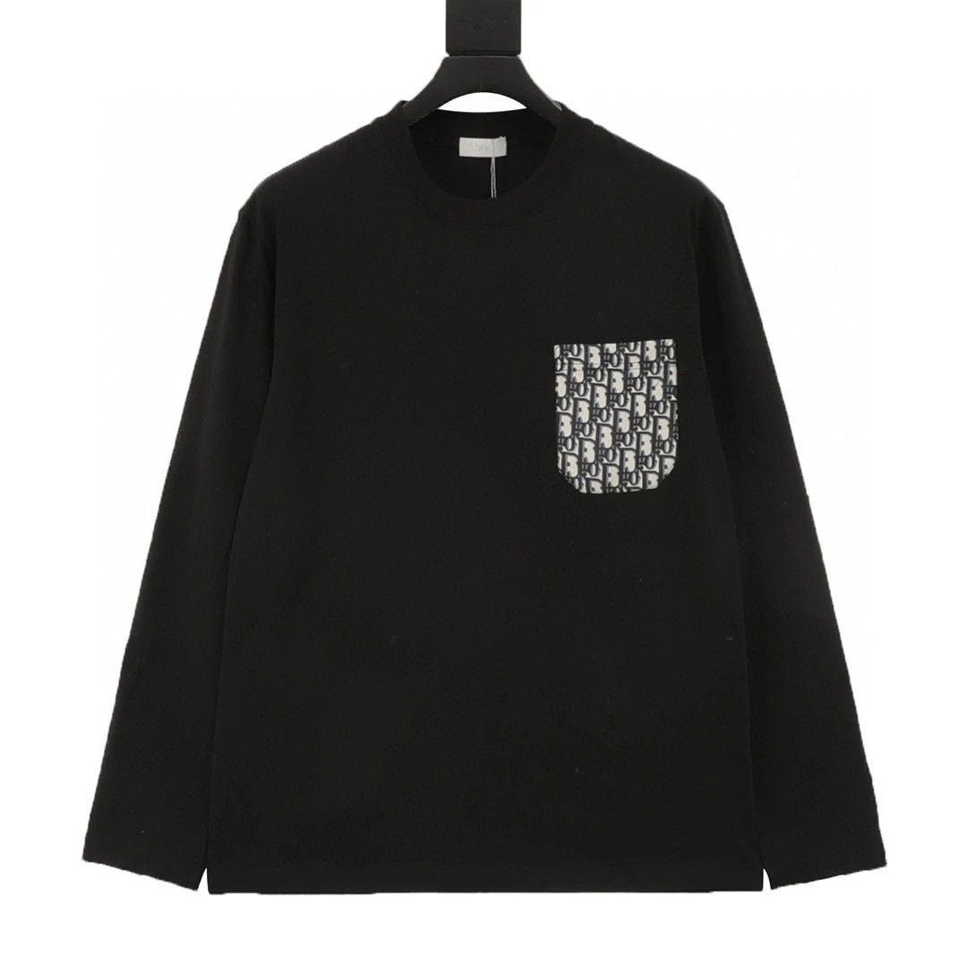 3D twill pocket long sleeved T-shirt
