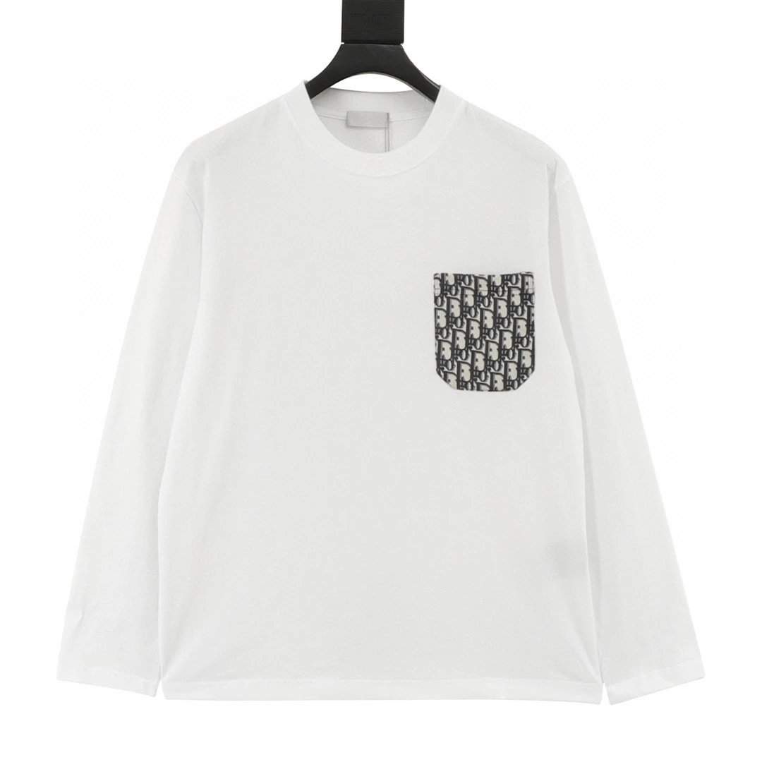 3D twill pocket long sleeved T-shirt