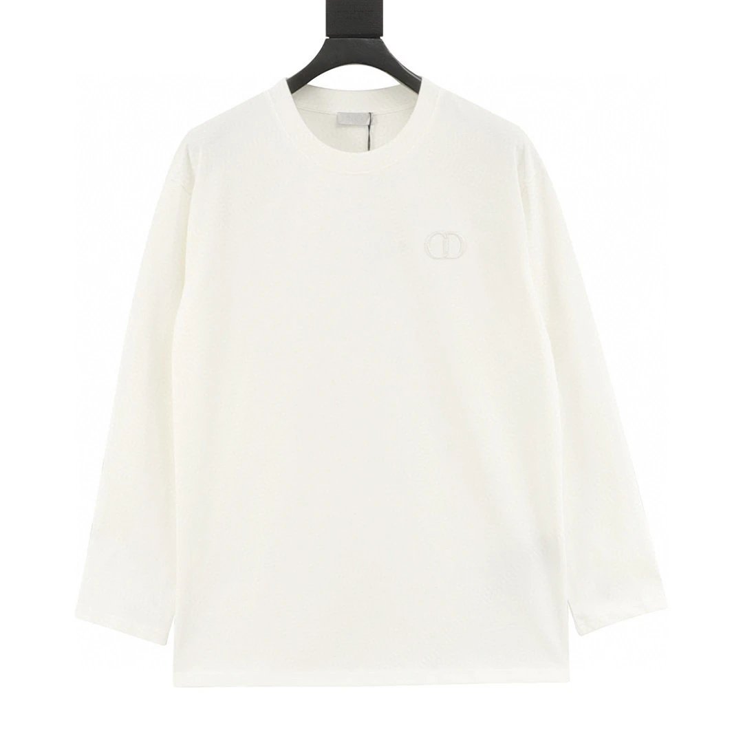 Classic letter-embroidered long sleeves