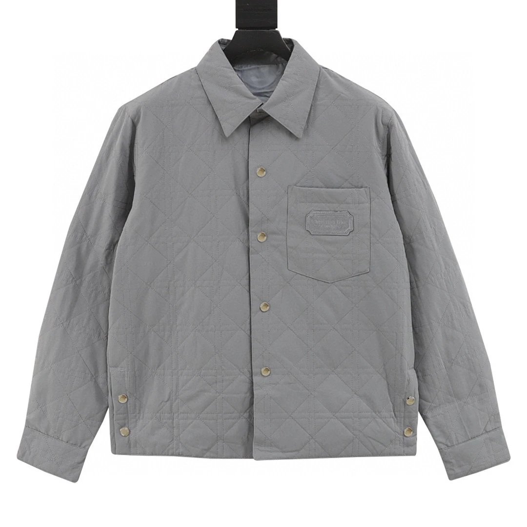 New diamond patterned shirt jacket