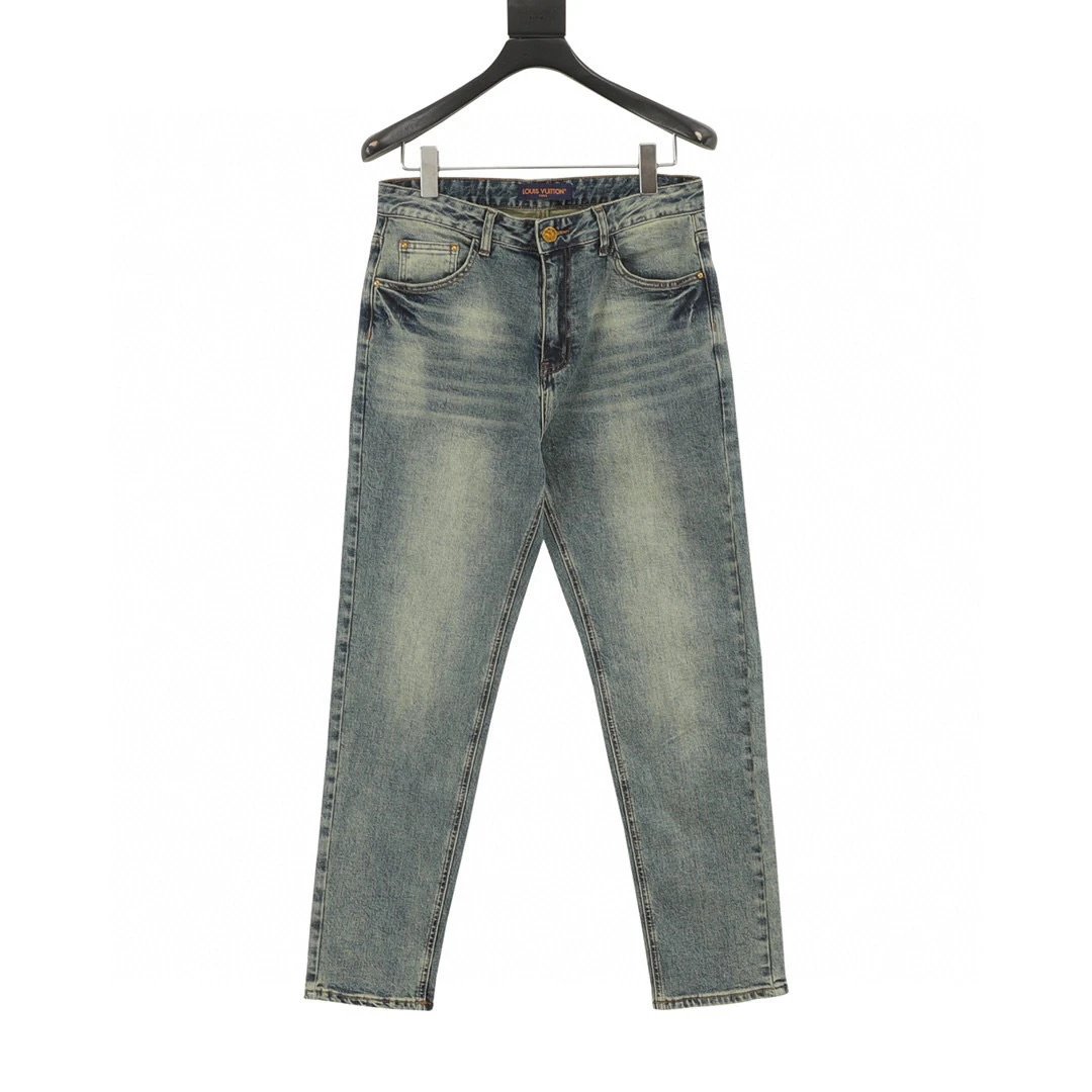 Louis Vuitton Embossed denim trousers