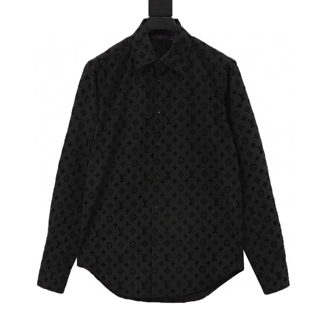 Full printed plush logo long sleeved shirt