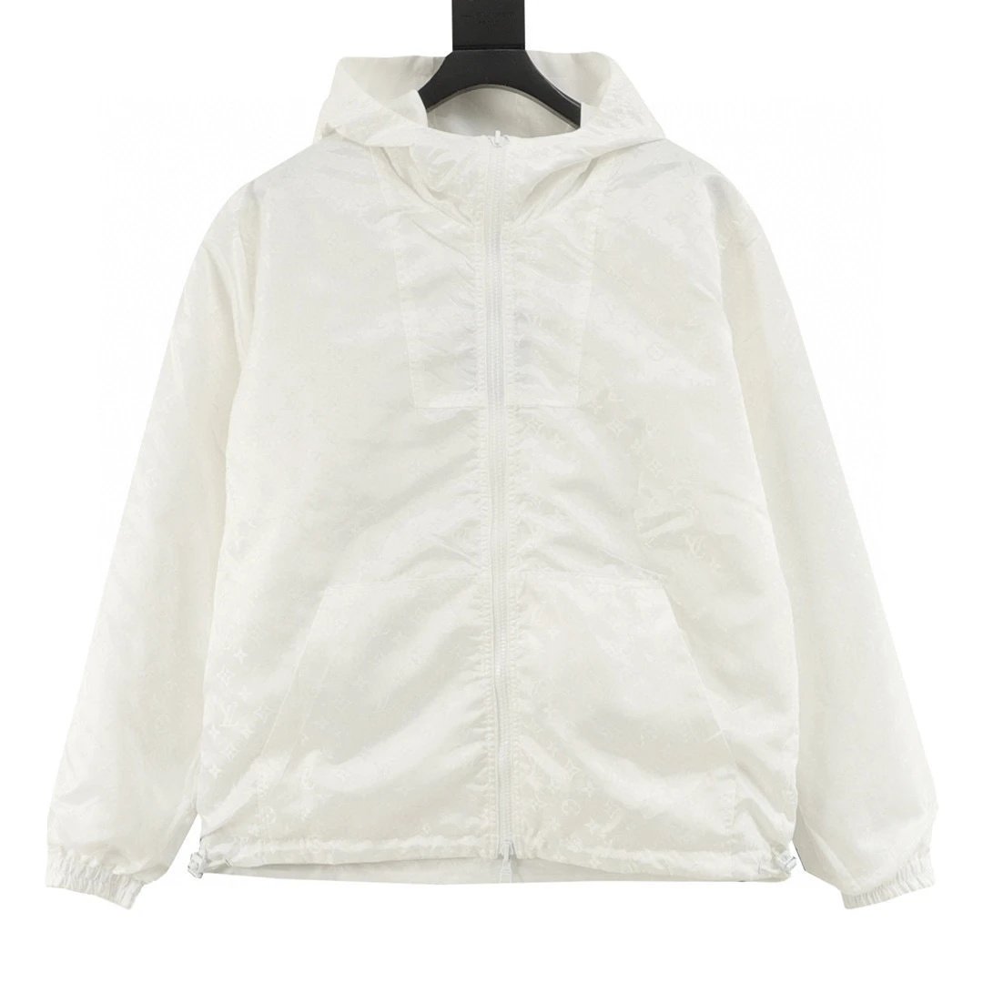 Double-sided jacquard fleece jacket with hidden patterns