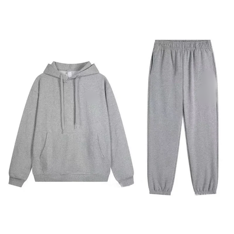 Grey Hooded Jogger Suit