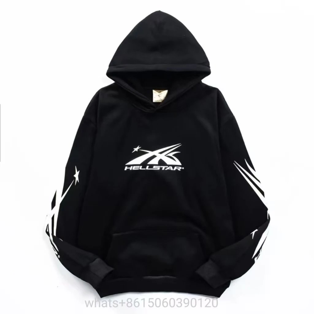 Hellstar Tracksuits Flame Graphic Hoodie and Flared Sweatpants Set — 22