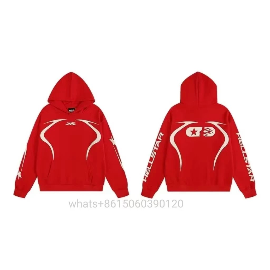 Hellstar Tracksuits Flame Graphic Hoodie and Flared Sweatpants Set — 11