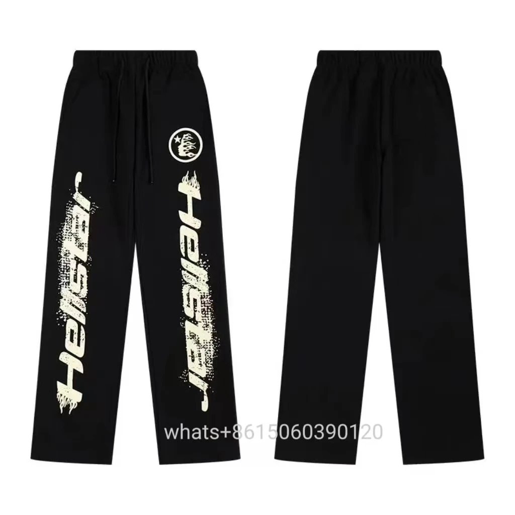 Hellstar Tracksuits Flame Graphic Hoodie and Flared Sweatpants Set — 24