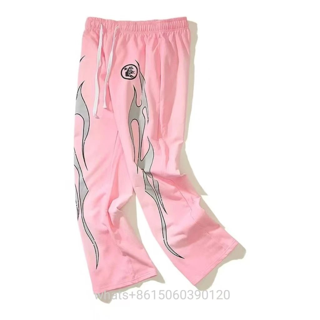 Hellstar Tracksuits Flame Graphic Hoodie and Flared Sweatpants Set — 38