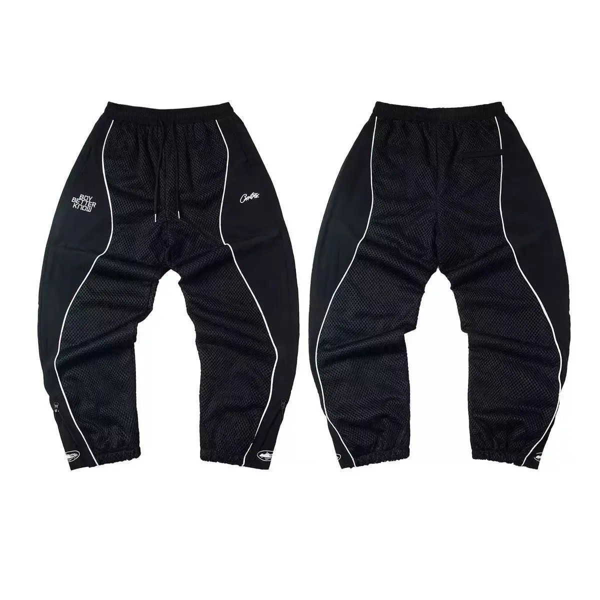 Black Mesh Pants