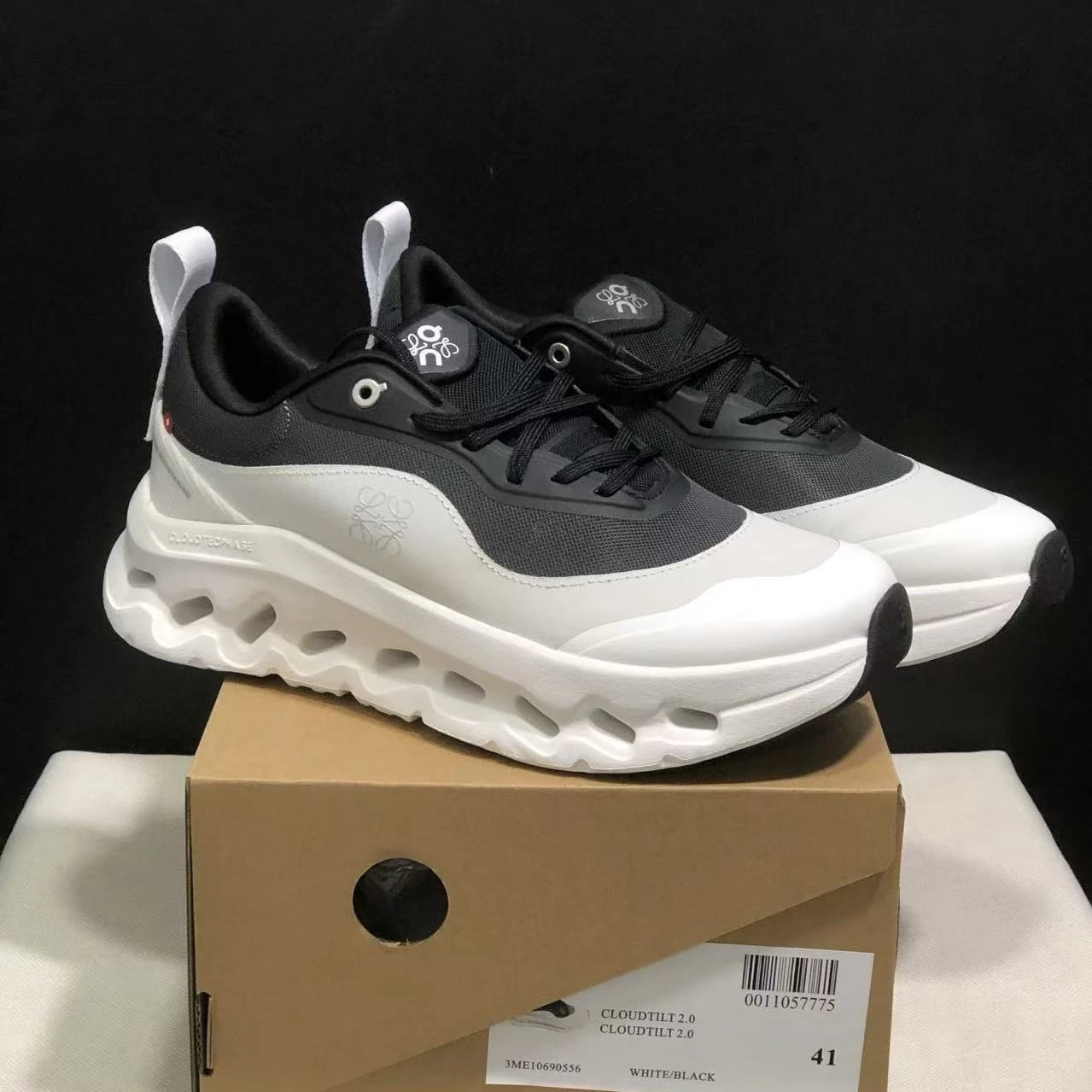 Co branded white and black