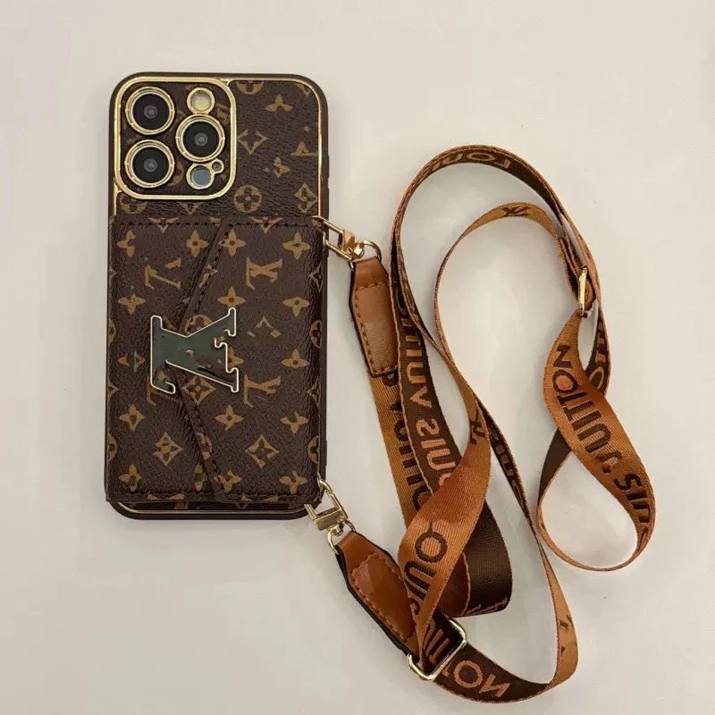 Louis Vuitton Phone Cases Patterned Case Collection — Crossbody floral-brown
