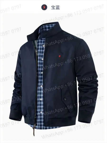 Polo Ralph Lauren Harrington Jacket Navy Blue Outerwear - 1