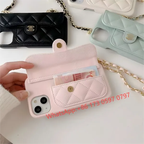 Chanel Classic Flap Phone Case with Chain Strap Black - 12