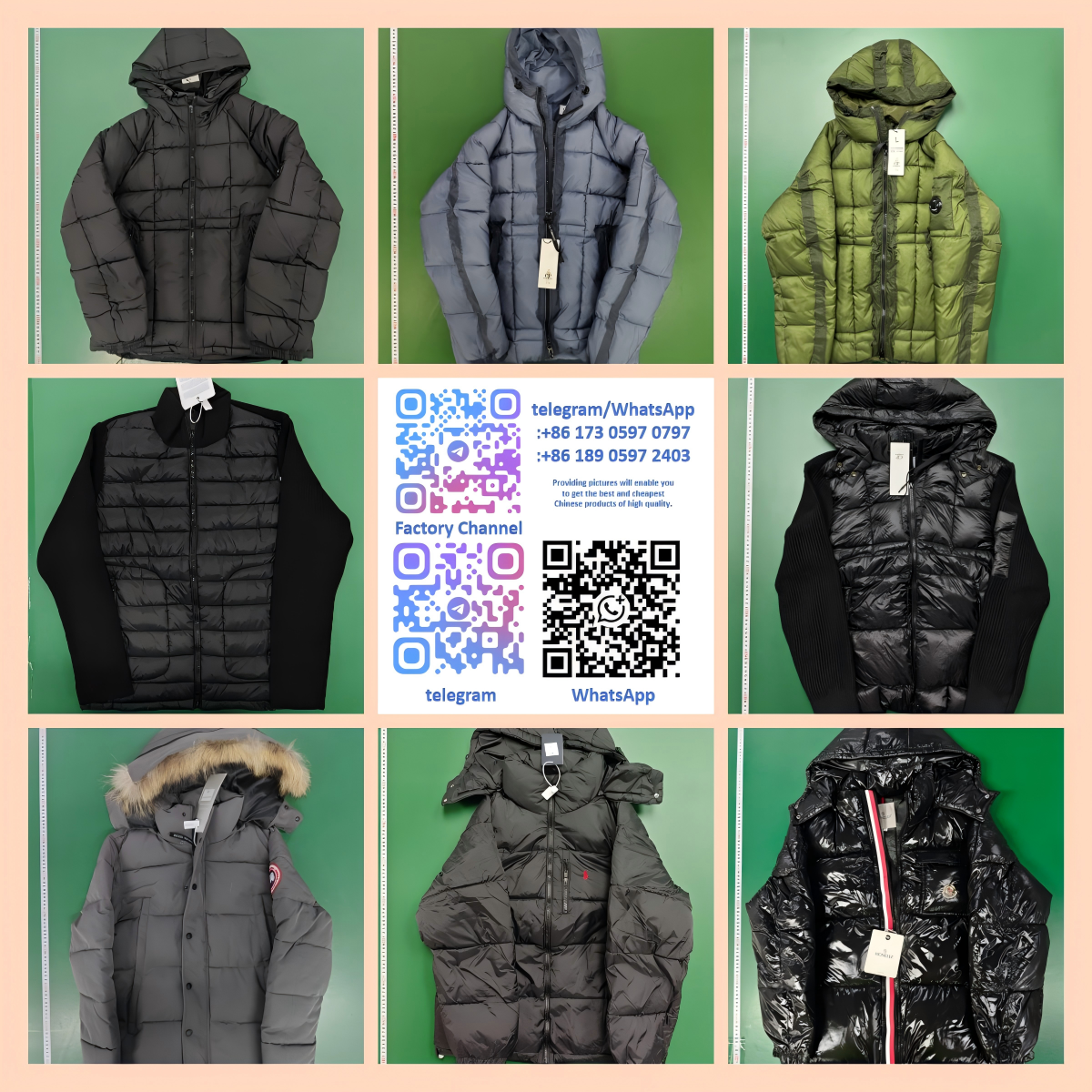 ab88 Goose Down Moncler Style Fashion Hooded Cardigan WhatsApp +86 173 0597 0797