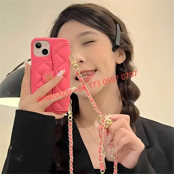 Chanel Classic Flap Phone Case with Chain Strap Black - 4
