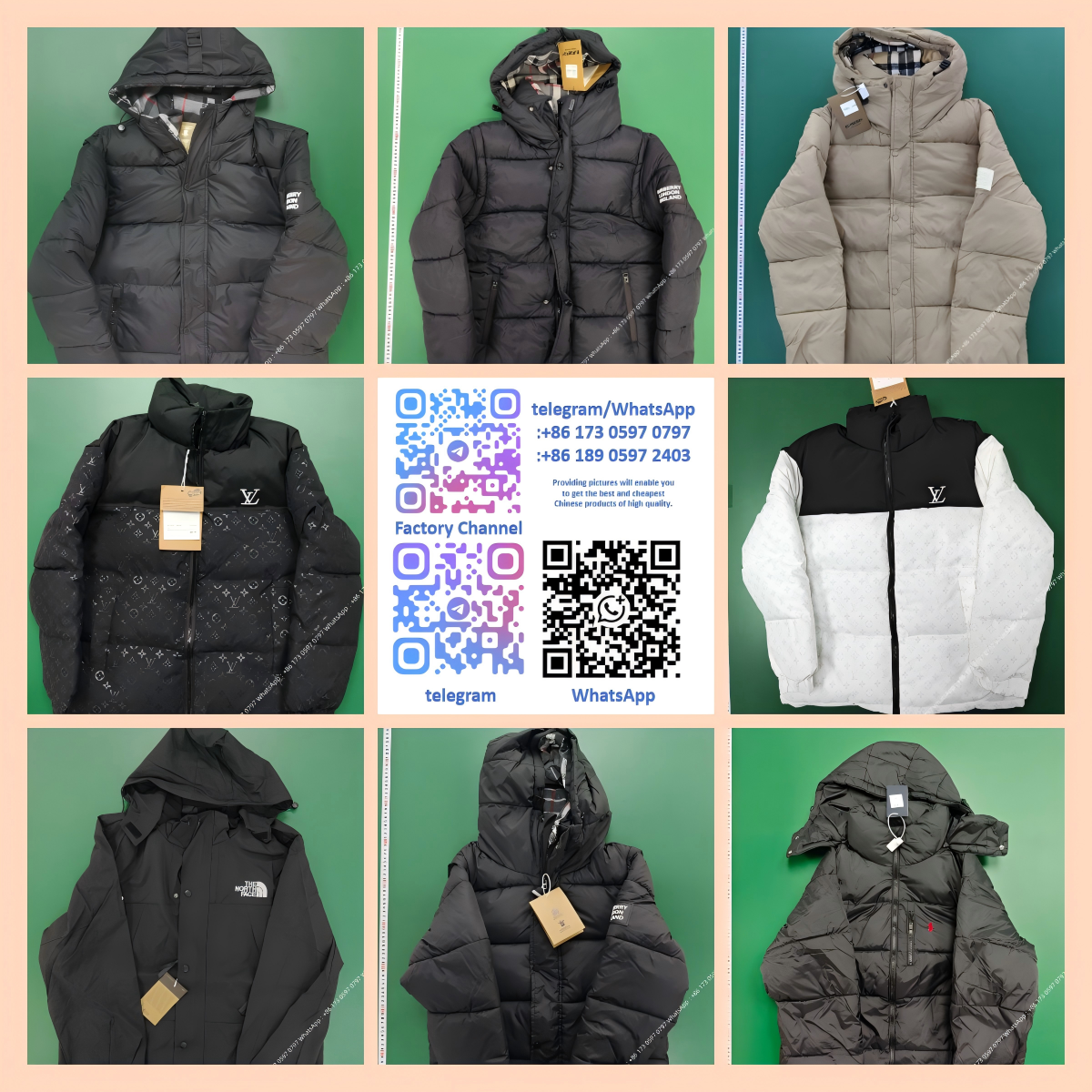 AB88- Popular limited time special offer men's and women's thick down jacket jacket (no reason for return or exchange unless it is a quality issue)+86 173 0597 0797