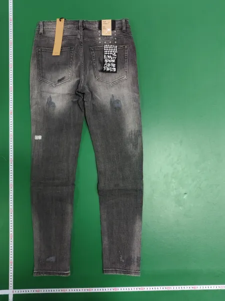 Amiri Distressed Patchwork Denim Jeans Gray - 17