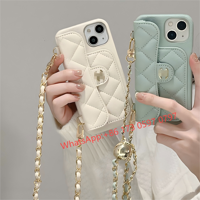 Chanel Classic Flap Phone Case with Chain Strap Black - 9