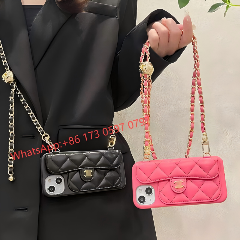 Chanel Classic Flap Phone Case with Chain Strap Black - 8