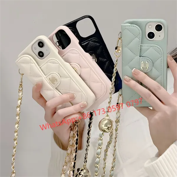 Chanel Classic Flap Phone Case with Chain Strap Black - 6