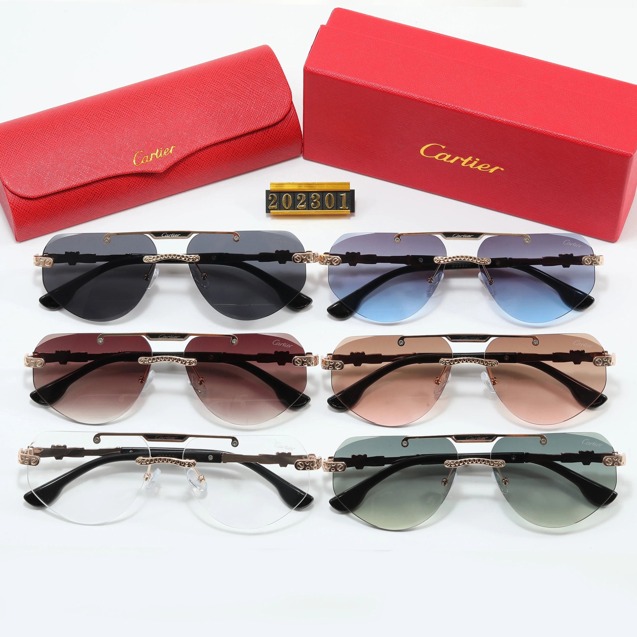 Cartier Sunglasses collection set QC photos