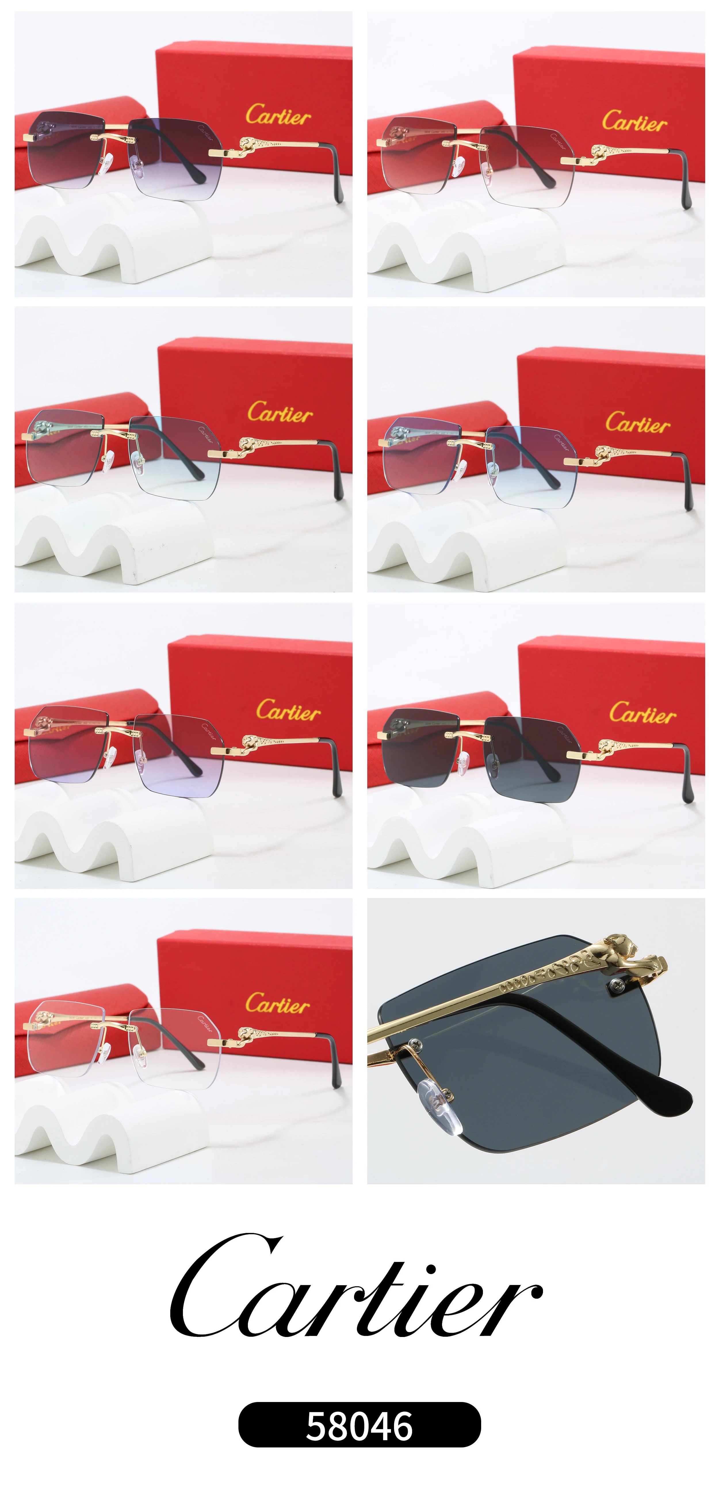 Cartier rimless sunglasses QC photos