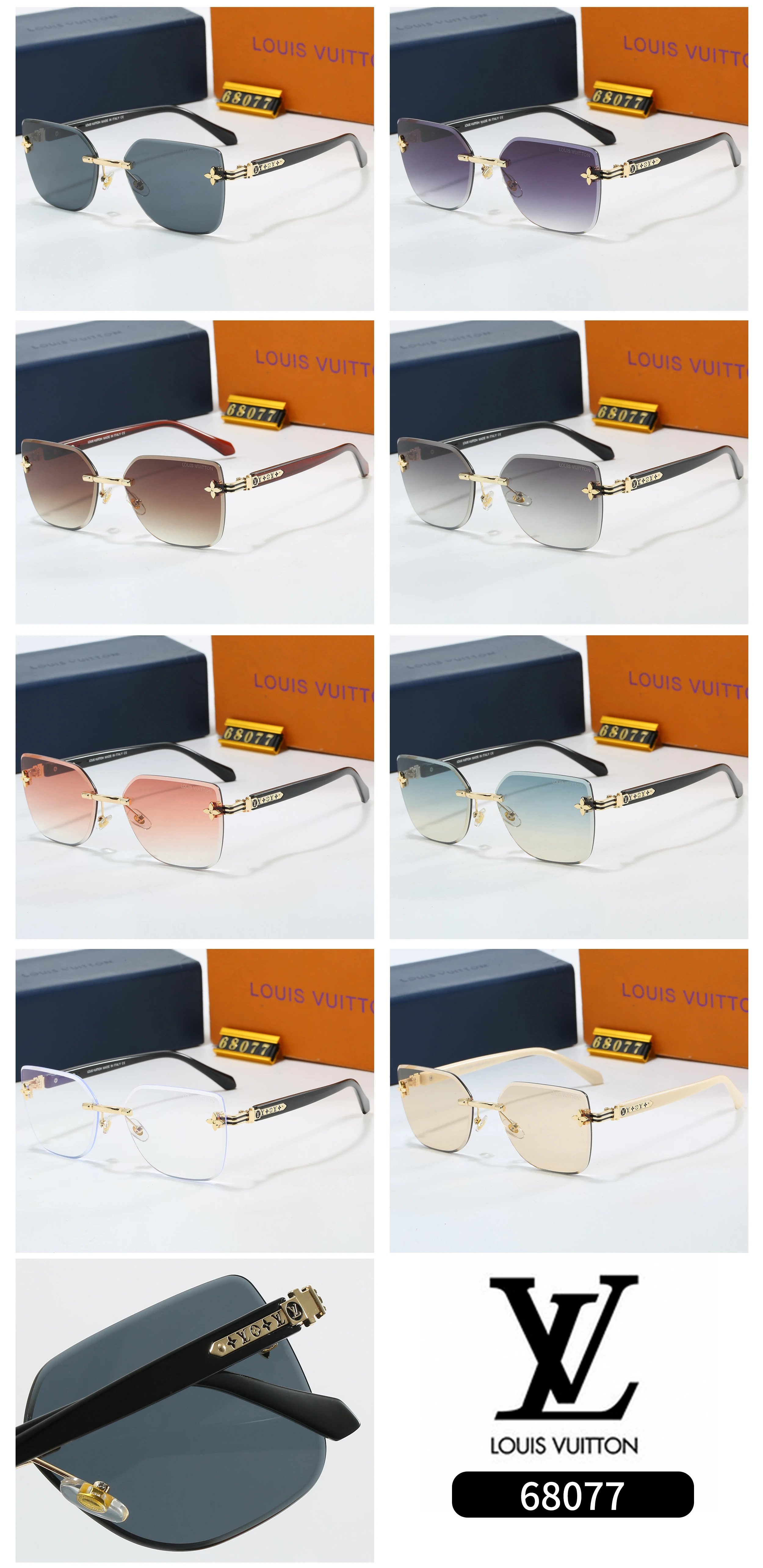 Louis Vuitton rimless sunglasses QC photos