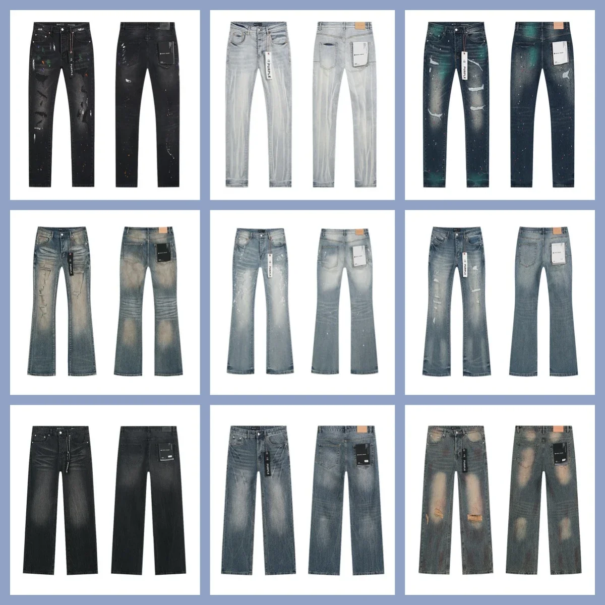 Purple flared jeansl