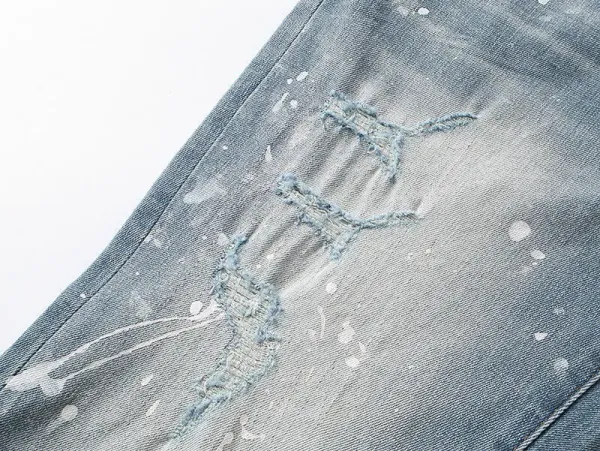 Design Distressed Black Slim Fit Jeans - 7