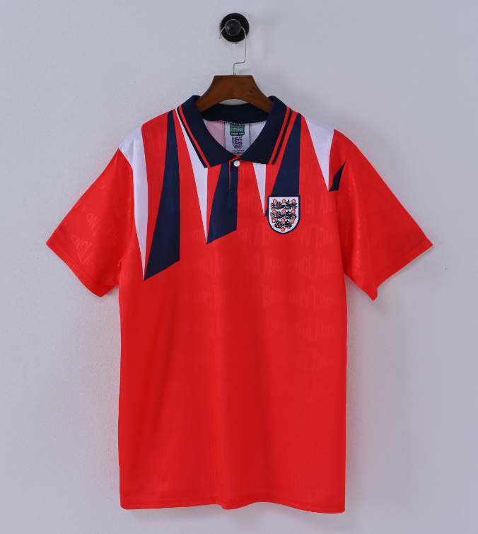 Score Draw x England Retro 1992 Away Jersey Red