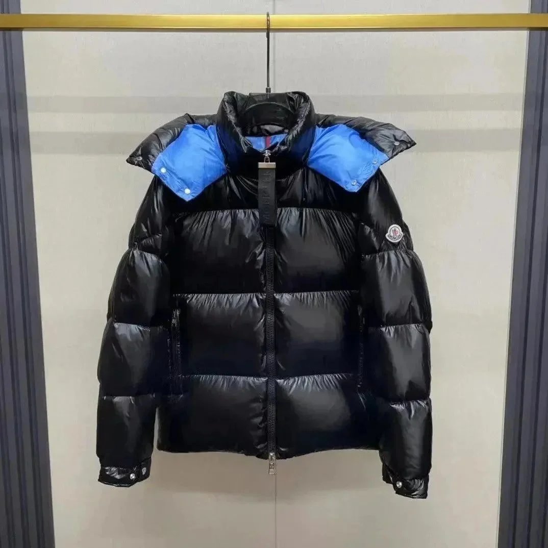 Blue hat down jacket