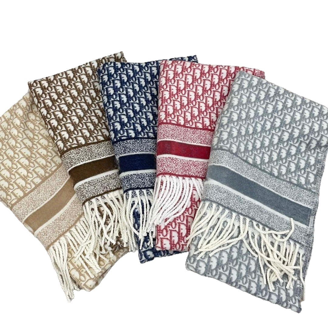 D Logo Wool Scarf