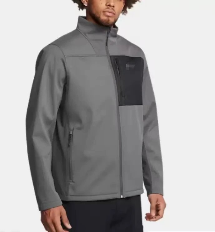Unbranded Jackets Hooded zip-up sports jacket — 006 Stand-collar gray