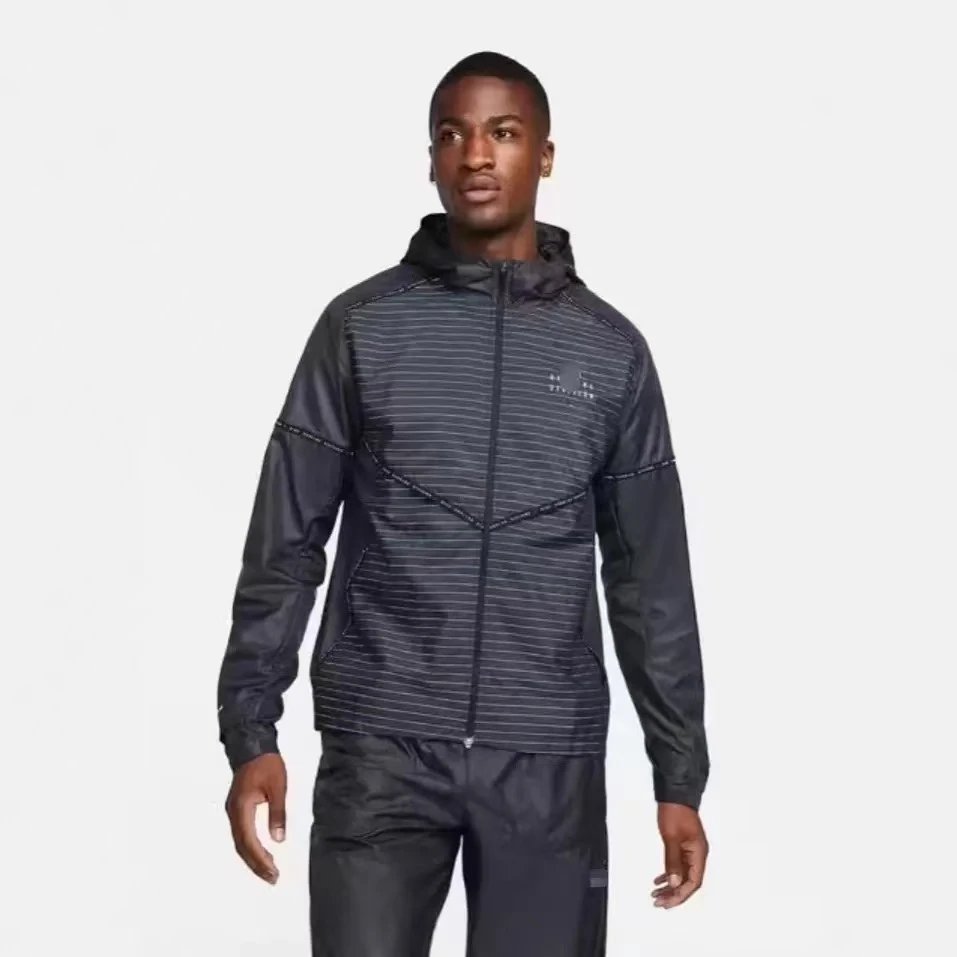 Unbranded Jackets Hooded zip-up sports jacket — 003 black