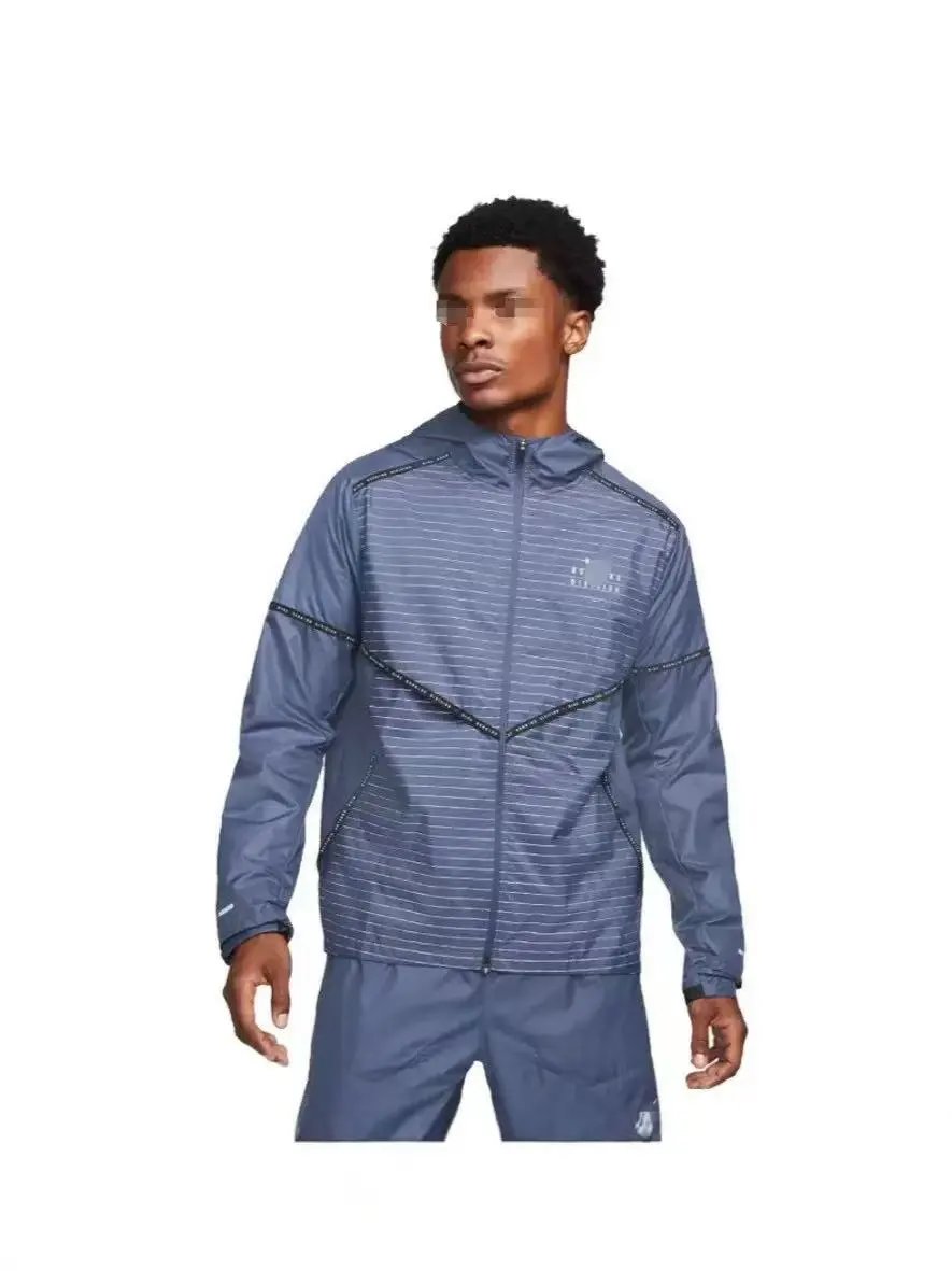 Unbranded Jackets Hooded zip-up sports jacket — 003 blue
