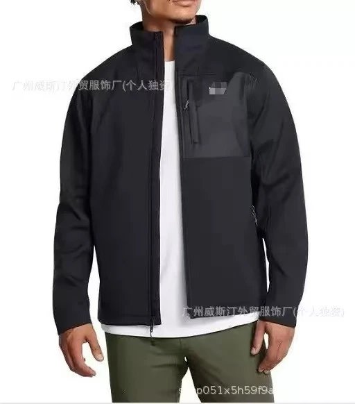 Unbranded Jackets Hooded zip-up sports jacket — 006 Stand-up collar, black