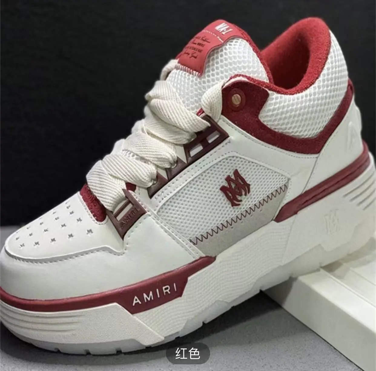 white and red