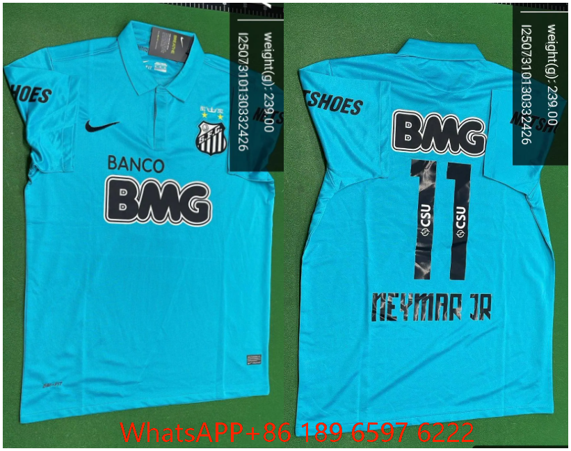 Santos away blue number 11 (customized, non refundable, non exchangeable)