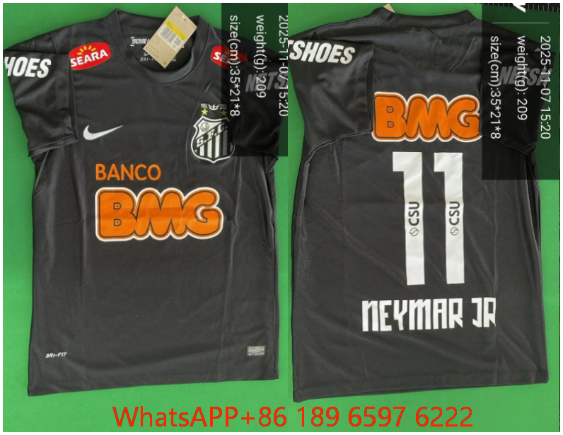 12-13 Santos Black and White Number (No. 11) (Customized, non refundable, non exchangeable)