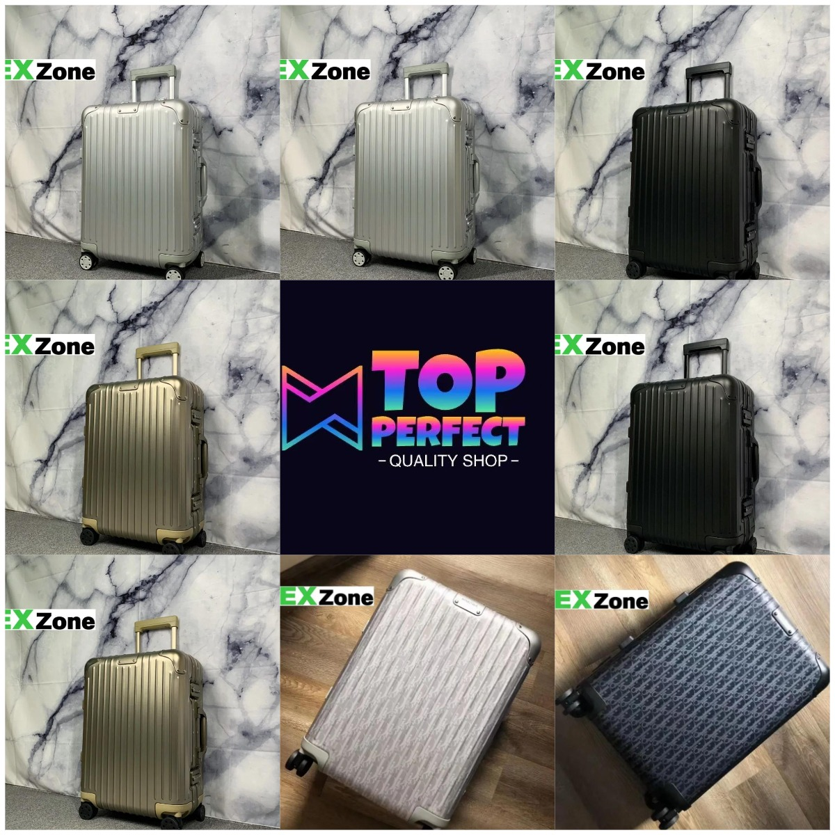 Unbranded Travel Bags Hard-shell ribbed spinner suitcase product image