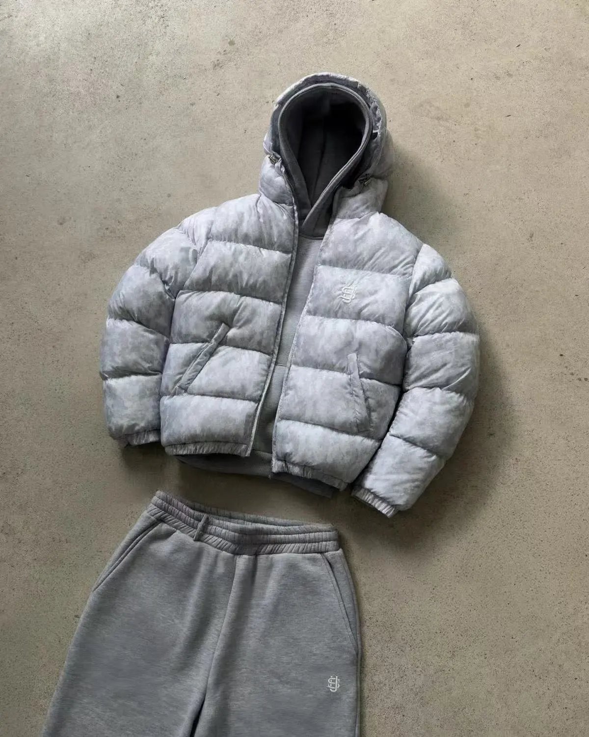Suvene Grey Cotton Jacket