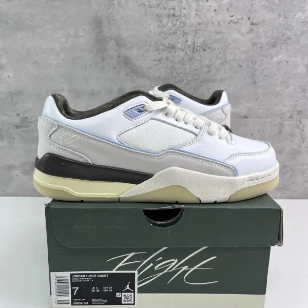 Air Jordan Flight Court White / Armory Blue Sneakers - 1