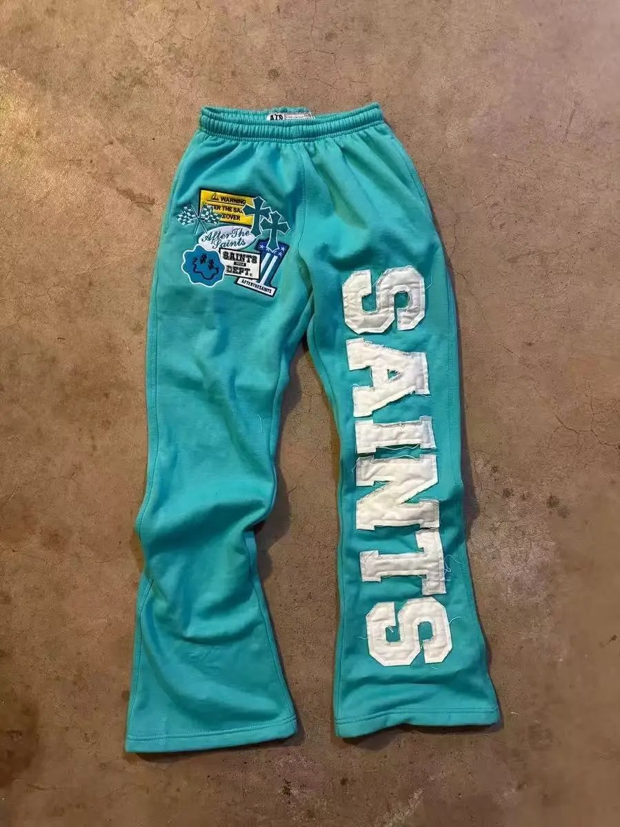 Design New Orleans Saints Custom Patchwork Sweatpants Red Sweatpants - 5