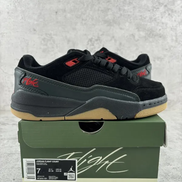 Air Jordan Flight Court Black / Varsity Red Sneakers - 1
