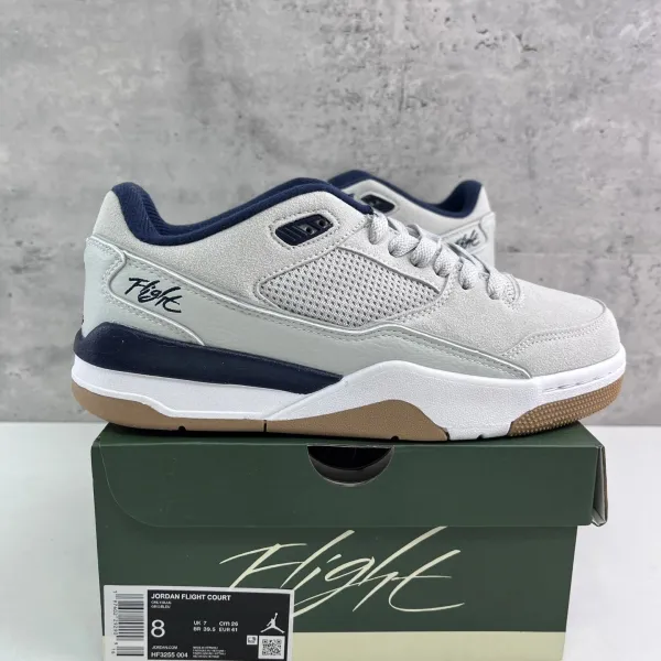 Air Jordan Flight Court Gray / Blue Sneakers - 1