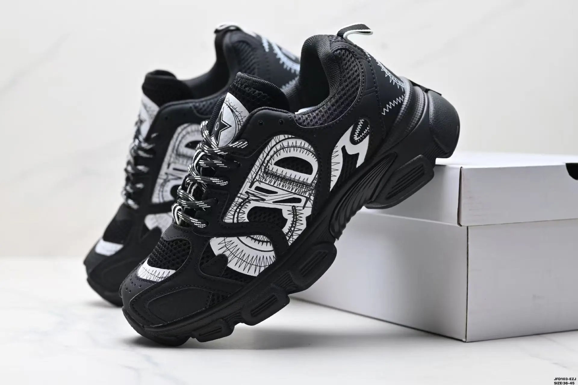 Unbranded Sneakers Chunky Mesh Star-Graphic — 12