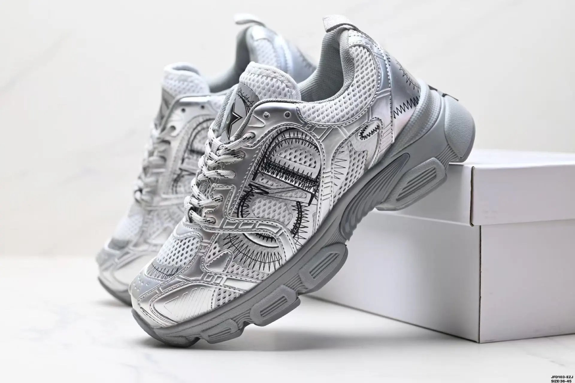Unbranded Sneakers Chunky Mesh Star-Graphic image 3