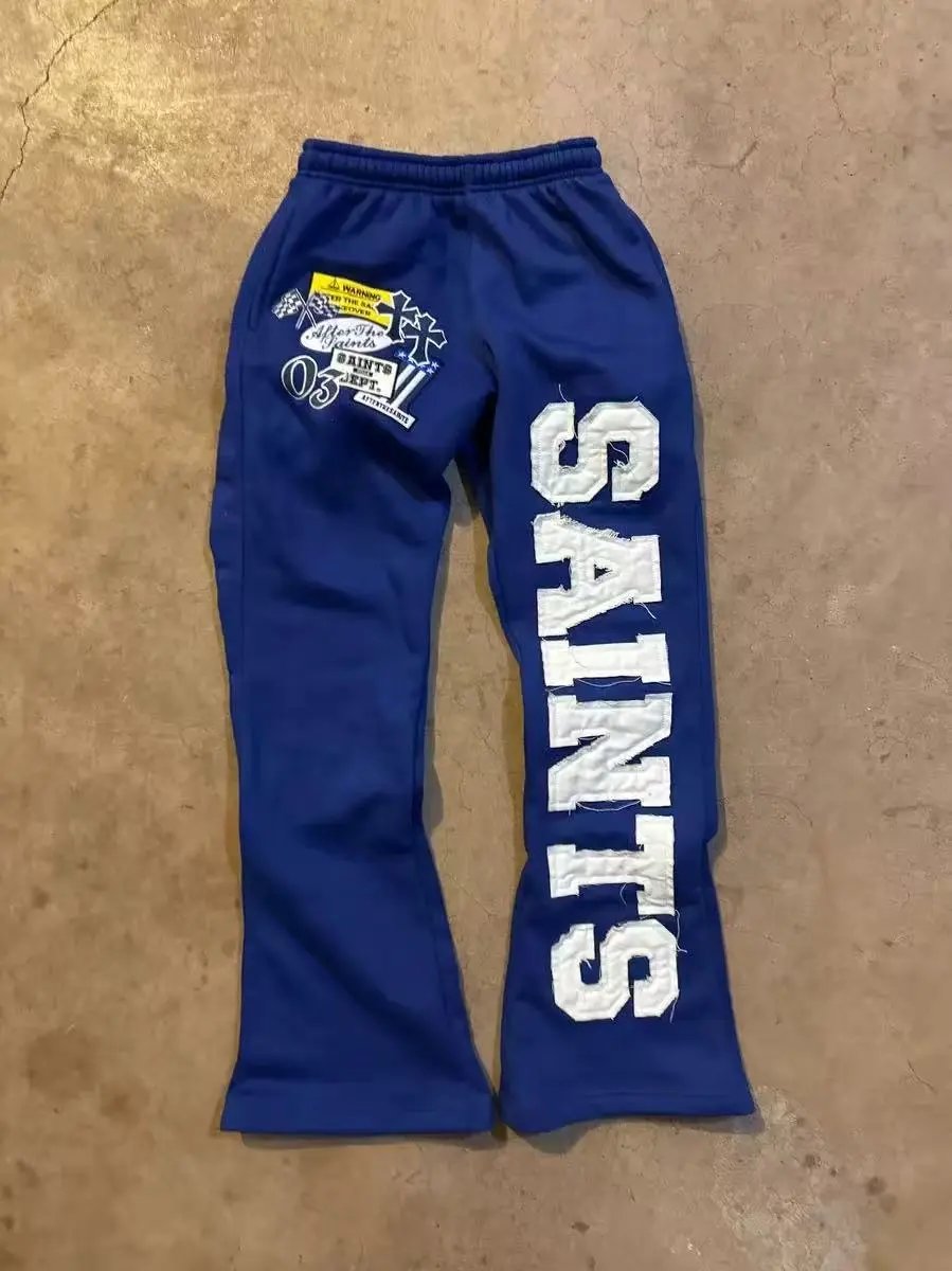 Design New Orleans Saints Custom Patchwork Sweatpants Red Sweatpants - 9