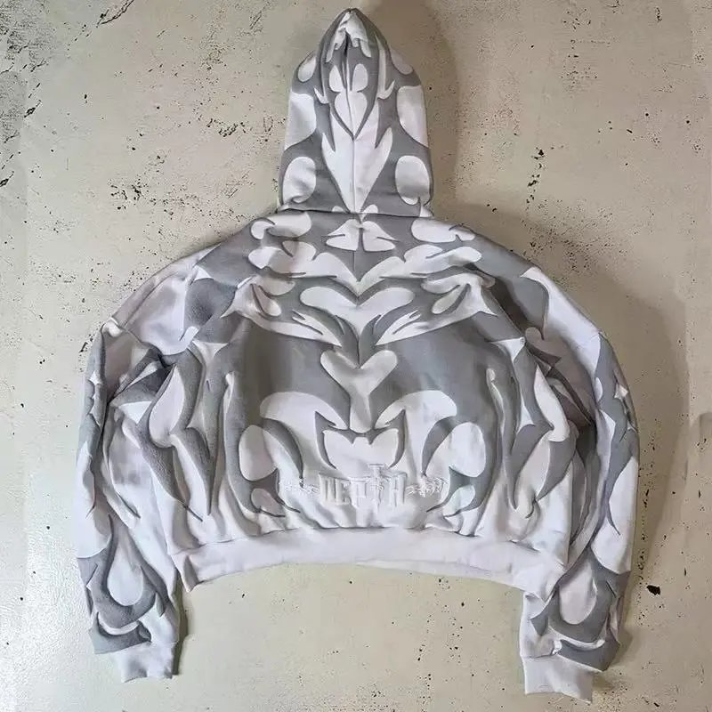 White zipper hoodie